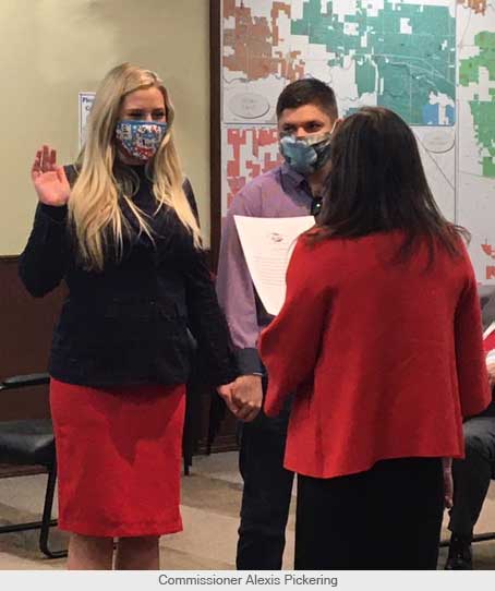 Photograph of CommissionerPickering taking oath of office