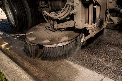 Photograph of street sweeper brush