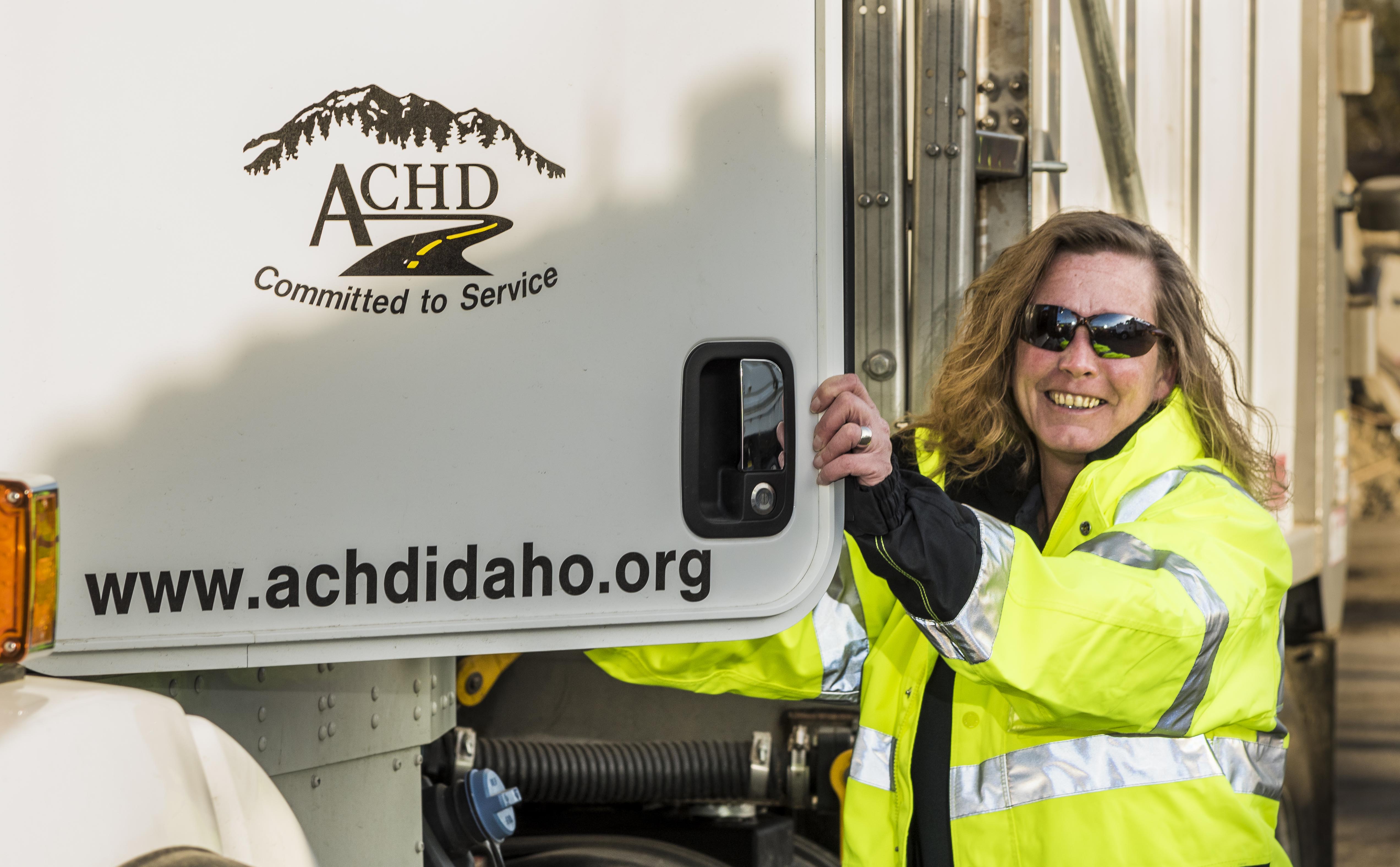 Photograph of ACHD team member and truck