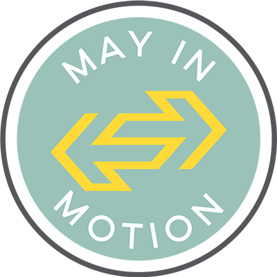 Graphic of May in Motion Logo in png