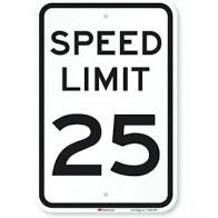 Photograph of Speed Limit sign